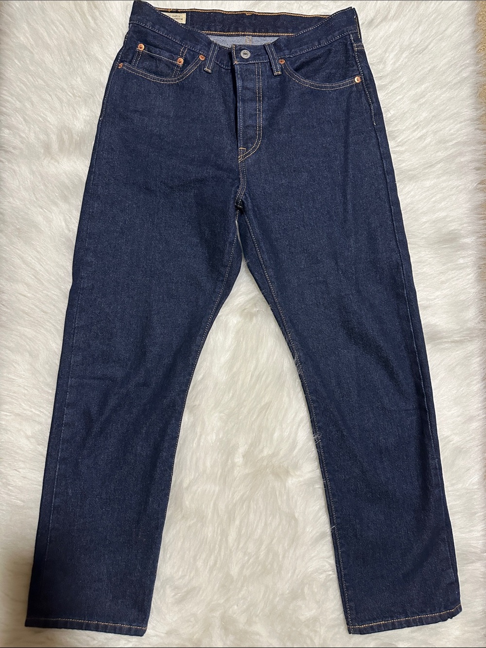 Levi’s 501 Big E Premium Dark Blue Denim Jeans Size 28 100% Cotton